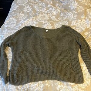 Wishlist Olive Knit Women's Sweater